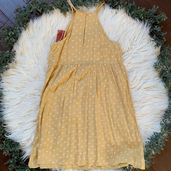 Yellow Floral Halter Dress - Picture 5 of 5